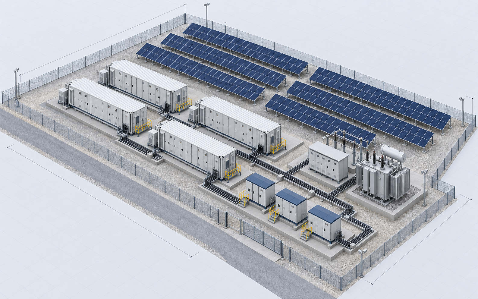 Concept illustratif pour consultation :Solaire et stockage